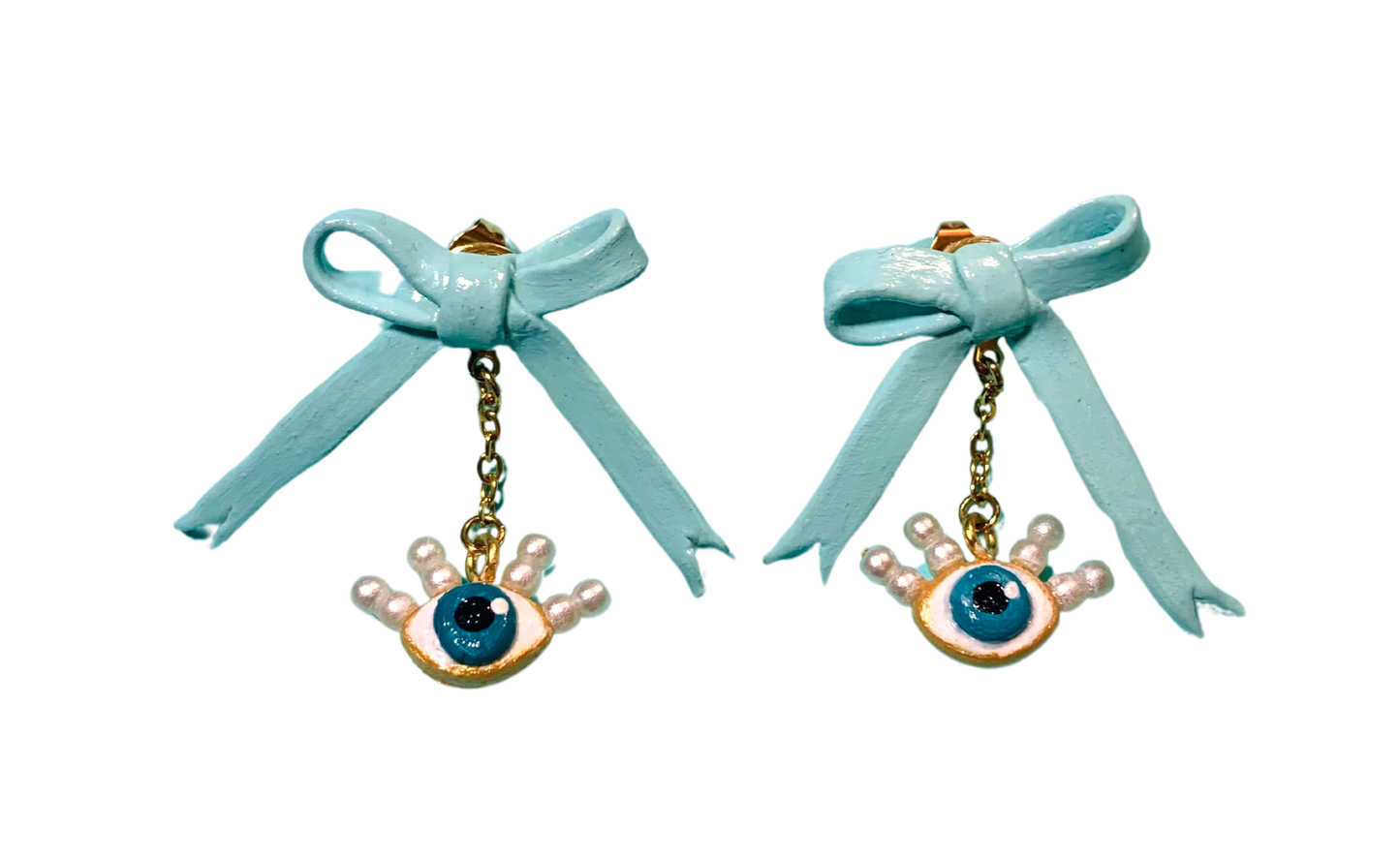 Bow Eyes Drop Earrings