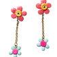 Funky Flower Earrings (Pink)