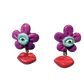 Flower and Lips Earrings